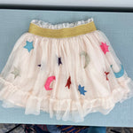 Load image into Gallery viewer, Mini Boden Tulle Applique Skirt Sandpiper Stars 4-5
