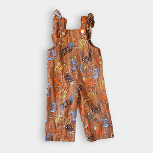 Vintage 70s Alphabet Dress Up Overalls Toddler