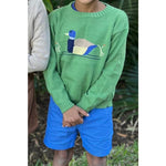 Load image into Gallery viewer, J. Crew Boys Drawstring Twill Dock Short Blue 6
