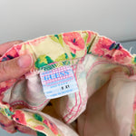 Load image into Gallery viewer, Vintage Guess Pink Yellow Floral Denim Skirt 6 USA
