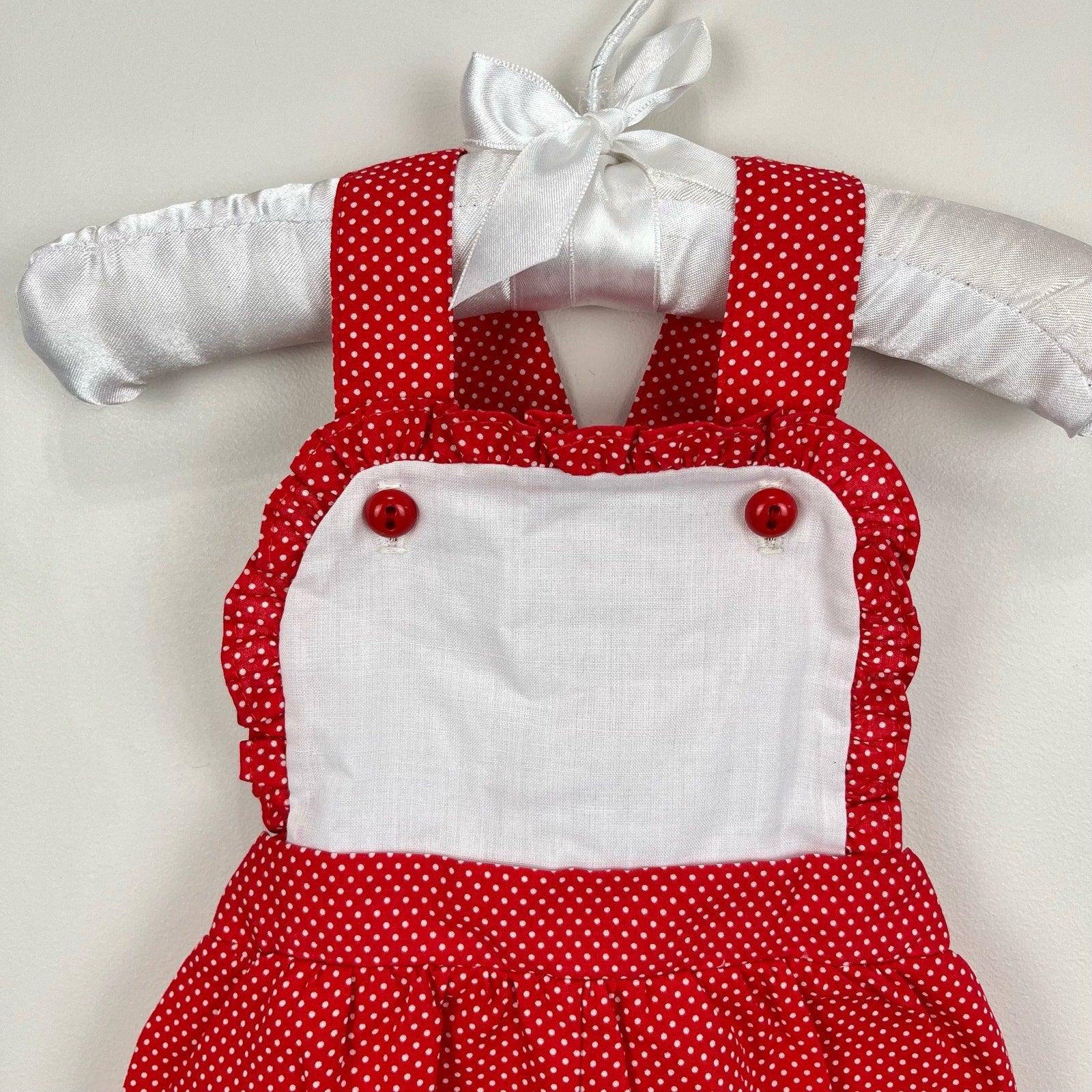 Vintage Red Polka Dot Ruffle Sun Suit Romper 3-6 Months NWT