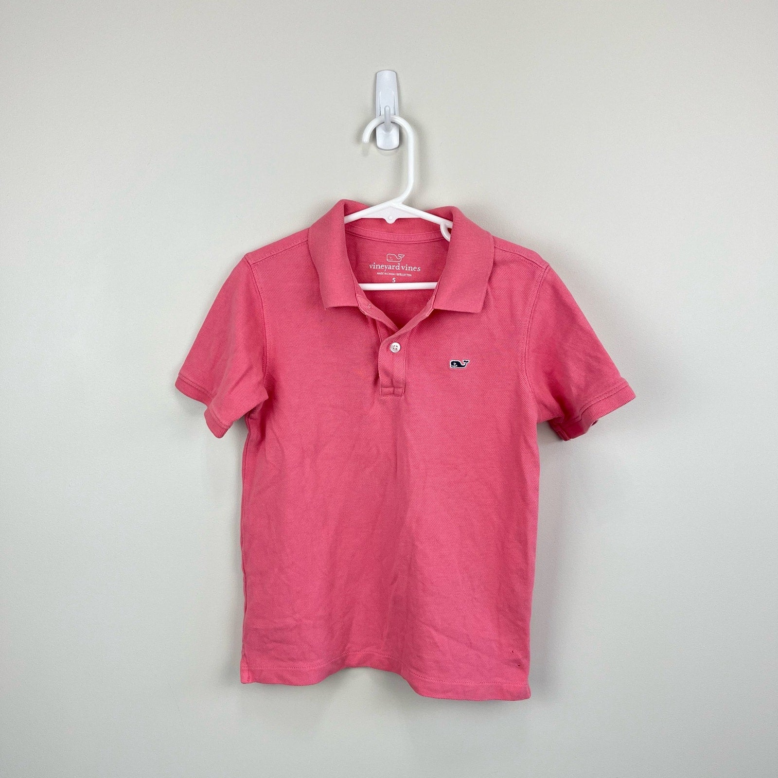 Vineyard Vines Short Sleeve Pink Polo Shirt 5T