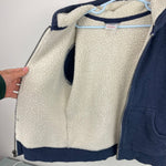 Load image into Gallery viewer, Hanna Andersson Sherpa Lined Hoodie Sweatshirt Navy Heather 110 cm 5T
