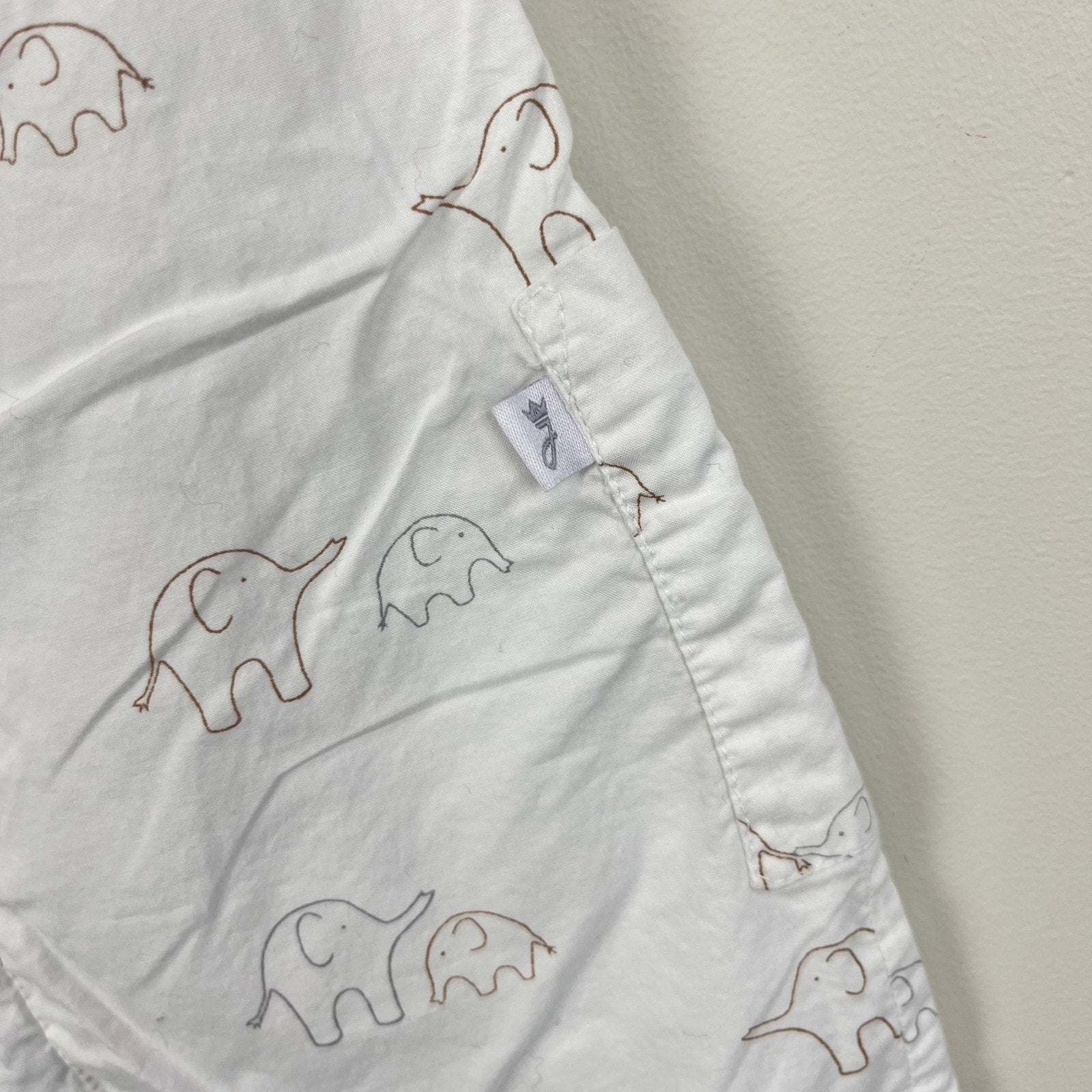 Jacadi Paris White Elephant Shortall Romper 3 Months