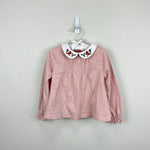 Load image into Gallery viewer, Mini Boden Collared Jersey Top Provence Dusty Pink 3-4 NWOT
