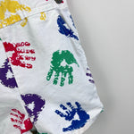 Load image into Gallery viewer, Vintage OshKosh B'gosh Handprint Shortalls 3T USA
