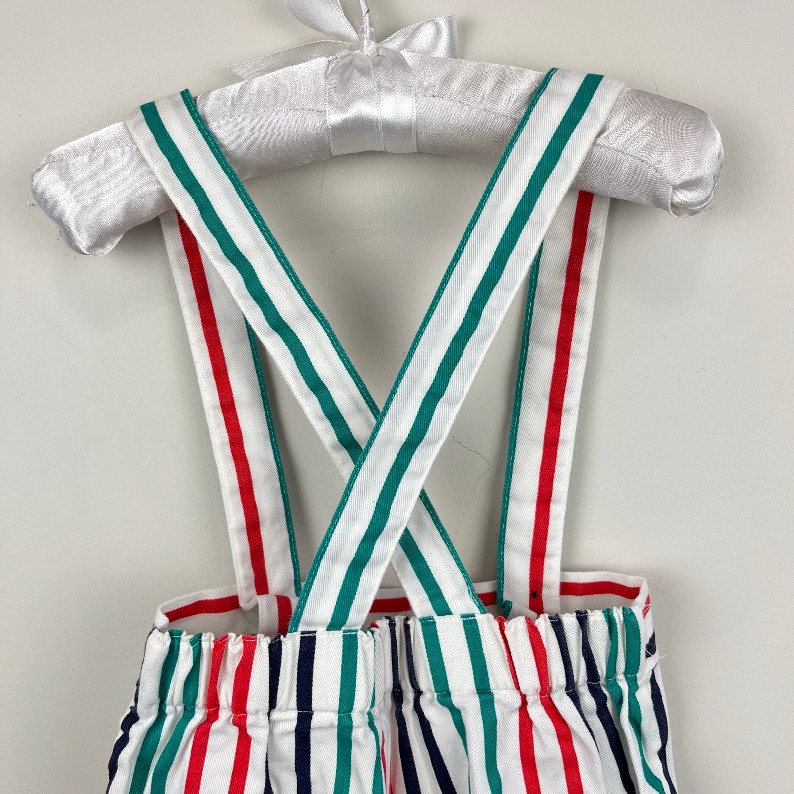 Vintage 90s Striped Suspender Pants Overalls 2T