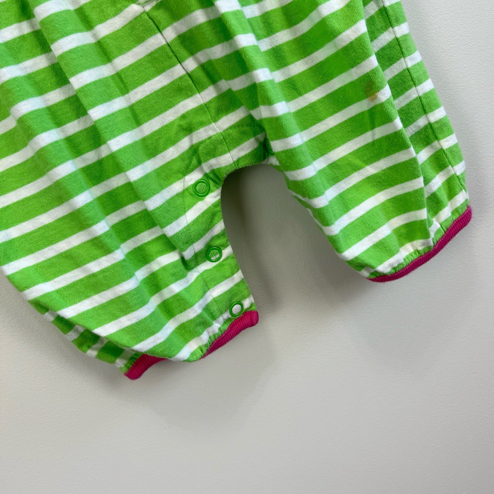 Vintage Gap Green Striped Jumpsuit Small (3-6 Months)