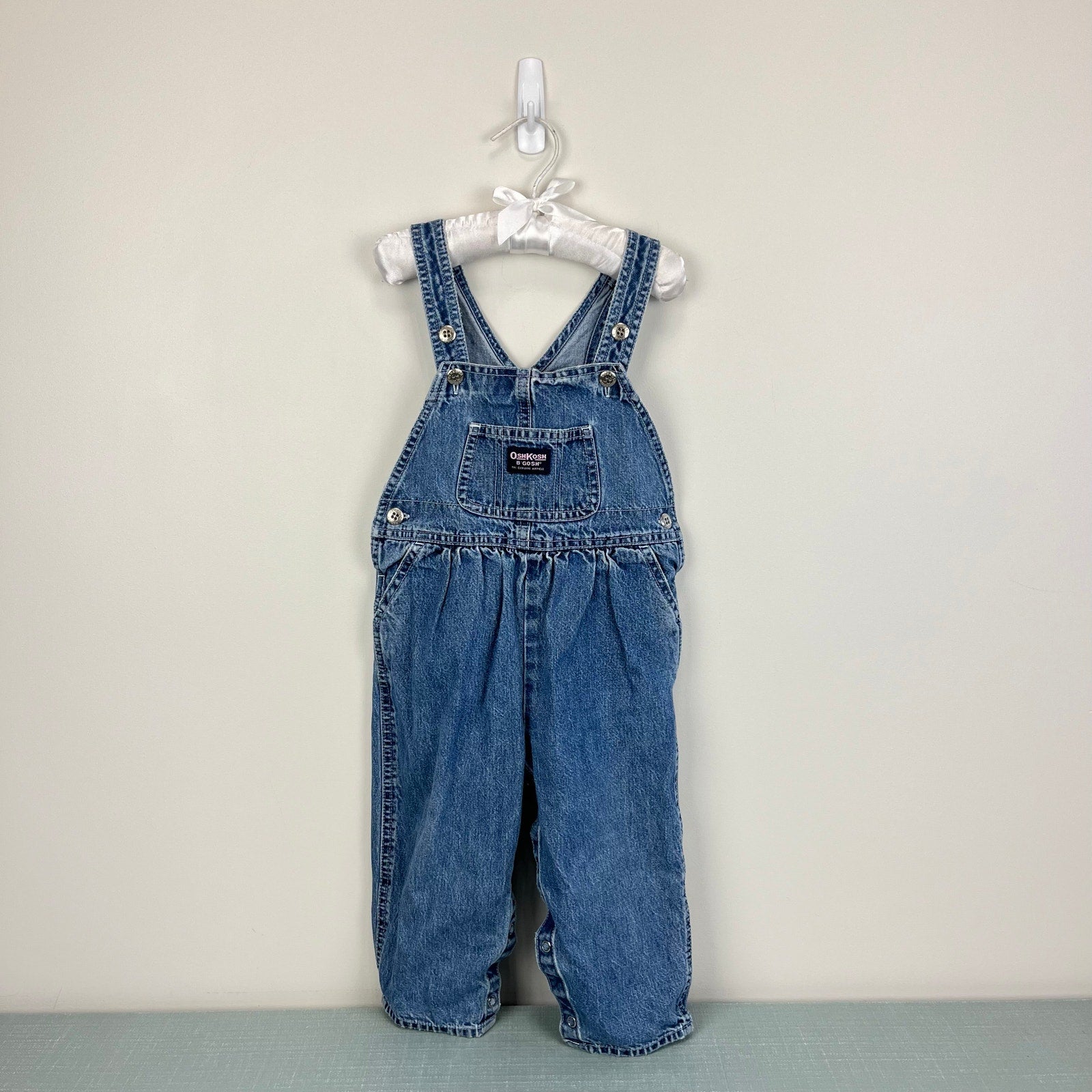 Vintage OshKosh B'gosh Blue Jean Overalls 24 Months