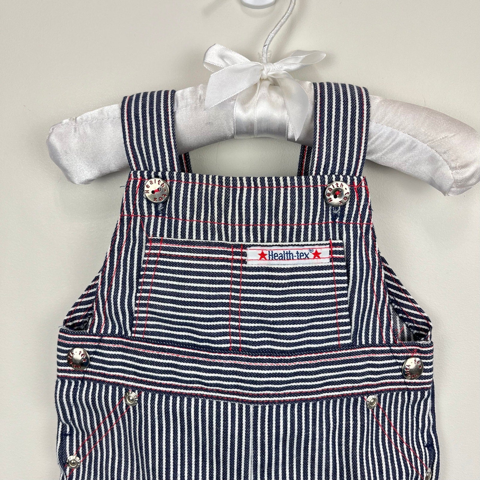 Vintage Healthtex Striped Overalls 9 Months USA