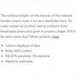Load image into Gallery viewer, Mini Boden Rainbow Stripe Hoodie Red 9-10
