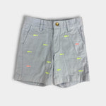 Load image into Gallery viewer, TBBC Company Critter Charlier's Chinos Beale Street Blue with Fish Embroidery 6
