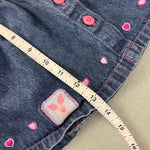 Load image into Gallery viewer, Vintage Y2K Disney Winnie the Pooh Denim Embroidered Heart Dress 6-9 Months
