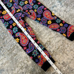 Load image into Gallery viewer, Vintage Oobee Doobee Black Paisley Floral Leggings 24 Months USA
