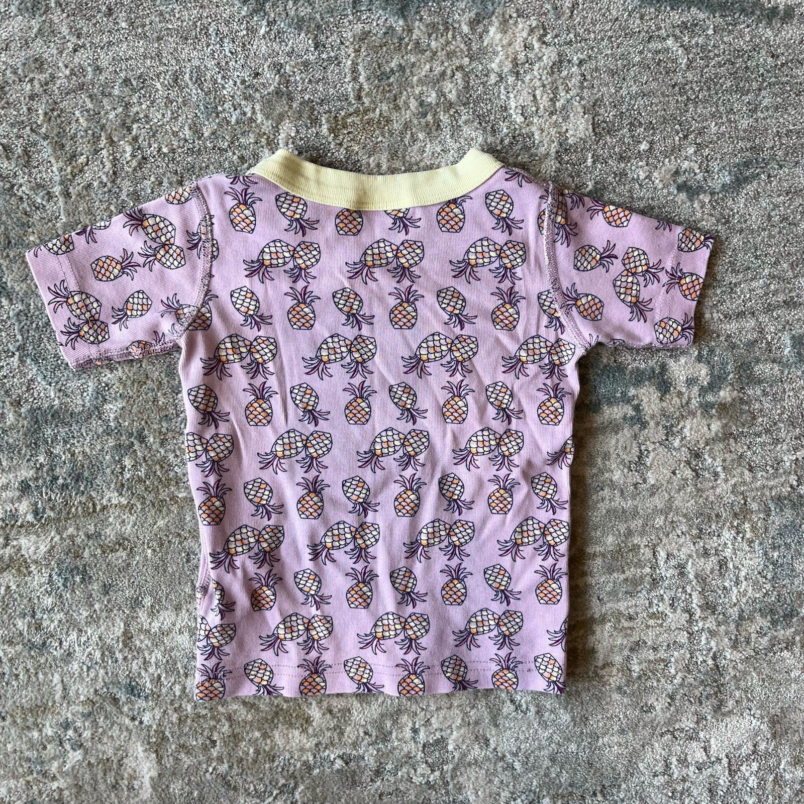 Hanna Andersson Purple Pineapple Short John PJs 90 cm 3T