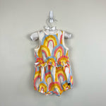 Load image into Gallery viewer, Tea Collection Rainbow Ruffle Romper 12-18 Months
