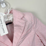 Load image into Gallery viewer, Janie and Jack Scarf Pink Stripe Seersucker Blazer 12-18 Months NWT
