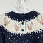 Load image into Gallery viewer, JoJo Maman Bebe Navy Fair Isle Reindeer Sweater 2-3
