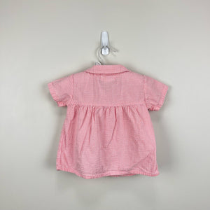 Vintage Gymboree Pink Plaid Flower Dress 6-12 Months