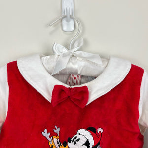 Vintage Baby Mickey & Co Christmas Footie 9 Months