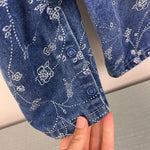 Load image into Gallery viewer, Vintage Okie Dokie Blue Floral Denim Overalls 18 Months
