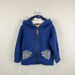 Load image into Gallery viewer, Mini Boden Novelty Hoodie Starboard Blue Wolf 3-4
