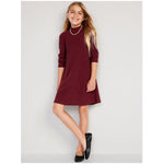 Load image into Gallery viewer, Old Navy Long-Sleeve Cozy-Knit Mock-Neck Dress for Girls Berry Nice Red M 8
