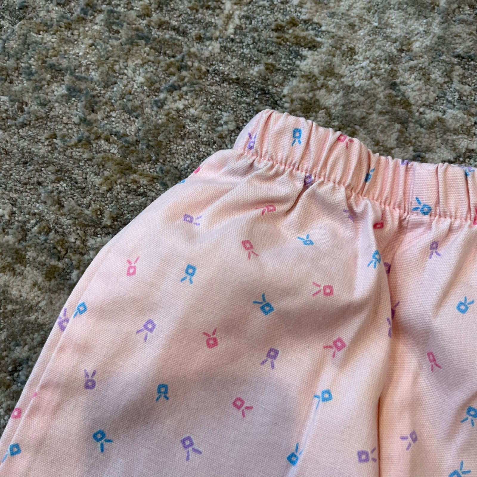 Vintage Pink Pastel Printed Pants 18 Months USA