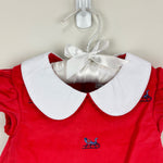 Load image into Gallery viewer, Classic Prep Childrenswear Paige Dress Tomato Red with Sleighs 6-9 Months NWT
