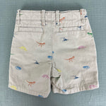 Load image into Gallery viewer, Baby Gap Dinosaur Print Khaki Shorts 18-24 Months
