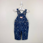 Load image into Gallery viewer, Vintage Okie Dokie Blue Floral Denim Overalls 18 Months
