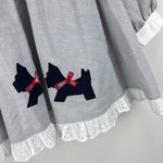 Load image into Gallery viewer, Vintage Nannette Applique Scottie Dog Eyelet Ruffle Dress 18 Months
