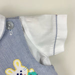 Load image into Gallery viewer, Vintage Two Piece Bunny Bear Shortall Romper 6-9 Months
