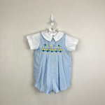 Load image into Gallery viewer, Vintage Alexis Blue Train Shortall Romper
