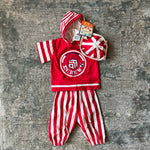 Load image into Gallery viewer, Vintage Day Baby Sportswear Red Striped Outfit 12 Months NWT
