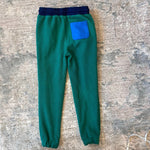 Load image into Gallery viewer, Mini Boden Cosy Fleece Joggers Green Blue 7-8
