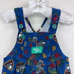 Load image into Gallery viewer, Vintage OshKosh B'gosh Blue Fall Forest Overalls 6-9 Months USA
