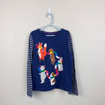 Load image into Gallery viewer, Mini Boden Long Sleeve Scarf Animals Graphic T-Shirt 9-10

