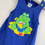 Load image into Gallery viewer, Vintage OshKosh B&#39;gosh Blue Frog Beach Romper 3-6 Months
