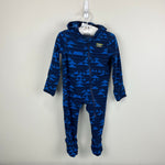 Load image into Gallery viewer, L.L. Bean Printed Fleece Bunting Blue Mountains 3-6 Months
