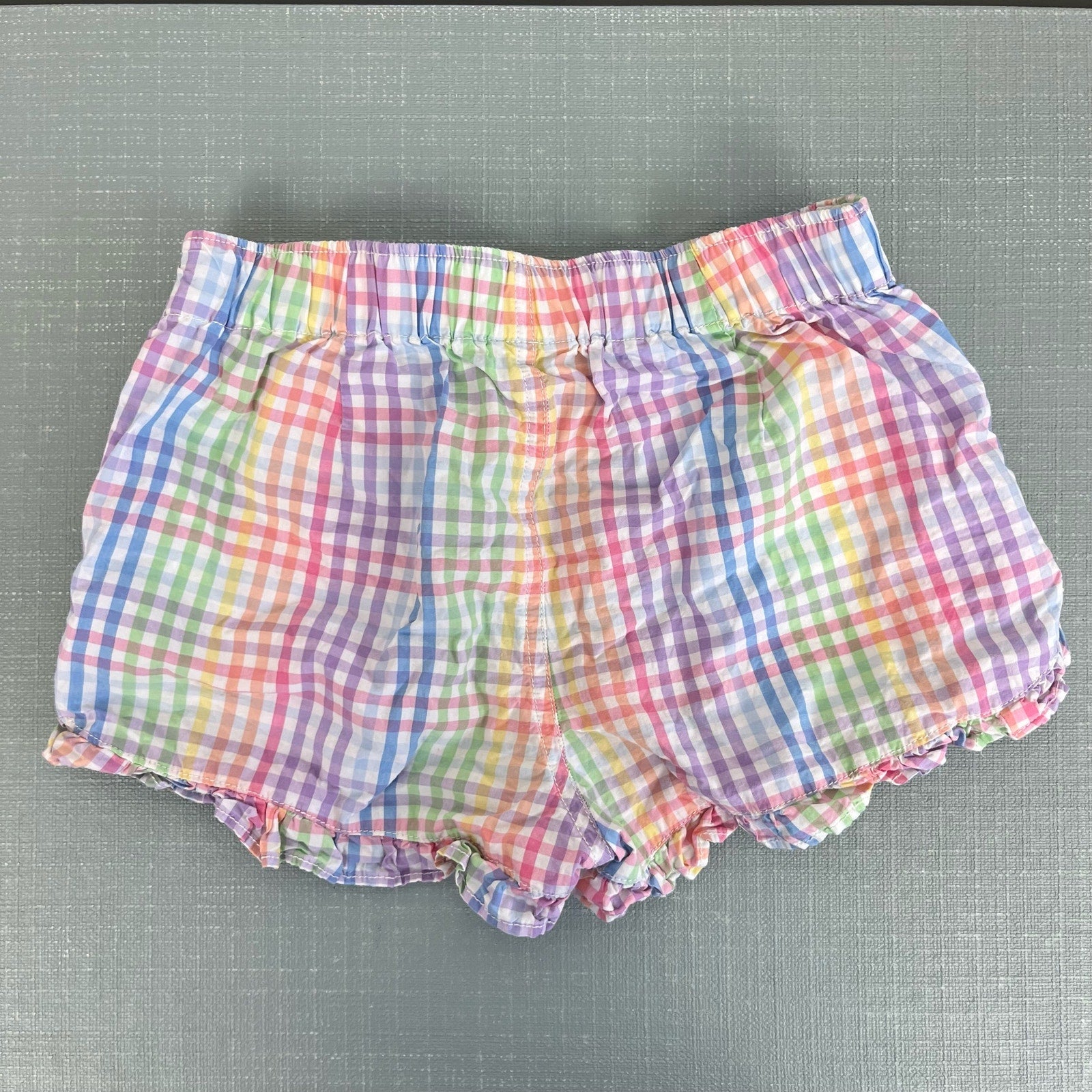 J. Crew Girls Pastel Plaid Ruffle Trim Shorts 7