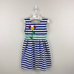 Load image into Gallery viewer, Florence Eiseman Stripe Knit Dress with Flower 4T
