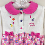 Load image into Gallery viewer, Vintage OshKosh B'gosh Pink 123 Fruit Coverall Jumpsuit 24 Months NWT
