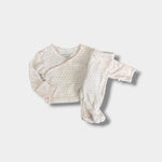 Load image into Gallery viewer, Aerin x Janie and Jack Heirloom Wrap Set Pink Hearts Newborn
