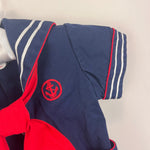 Load image into Gallery viewer, Vintage Navy Blue Sailor Suit Romper 18 Months
