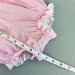 Load image into Gallery viewer, Vintage Cradles Pink Lace Bow Romper 12 Months
