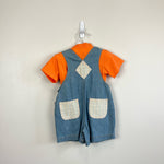 Load image into Gallery viewer, Vintage B2 Beluga Boyswear Orange Blue Shortall Set 3-6 Months NWT
