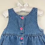 Load image into Gallery viewer, Vintage Pooh 100 Acres Collection Denim Jumper Dress 18 Months
