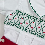Load image into Gallery viewer, Vintage Vive-La-Fete Smocked Button On Shortall Romper 9 Months NWT
