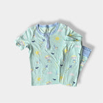 Load image into Gallery viewer, The Beaufort Bonnet Company Sutton's Pajama Set On the Fly Beale Street Blue 6
